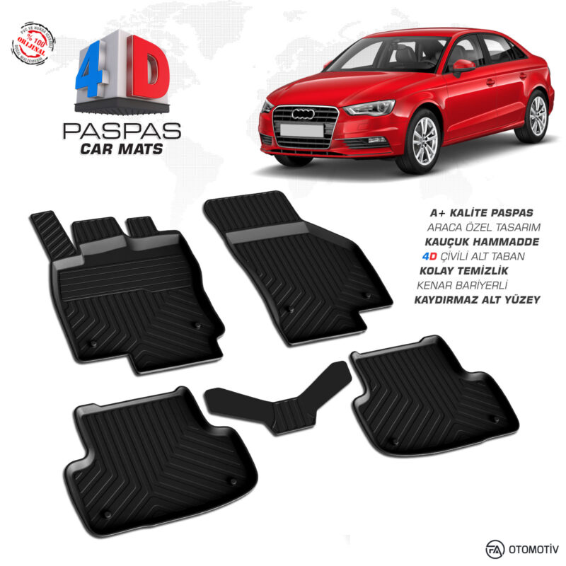 Audi A3 4D Havuzlu Paspas 2013 Model Ve Sonrası