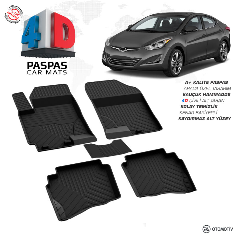 Hyundai Elantra 4D Havuzlu Paspas 2015 – 2020 Model