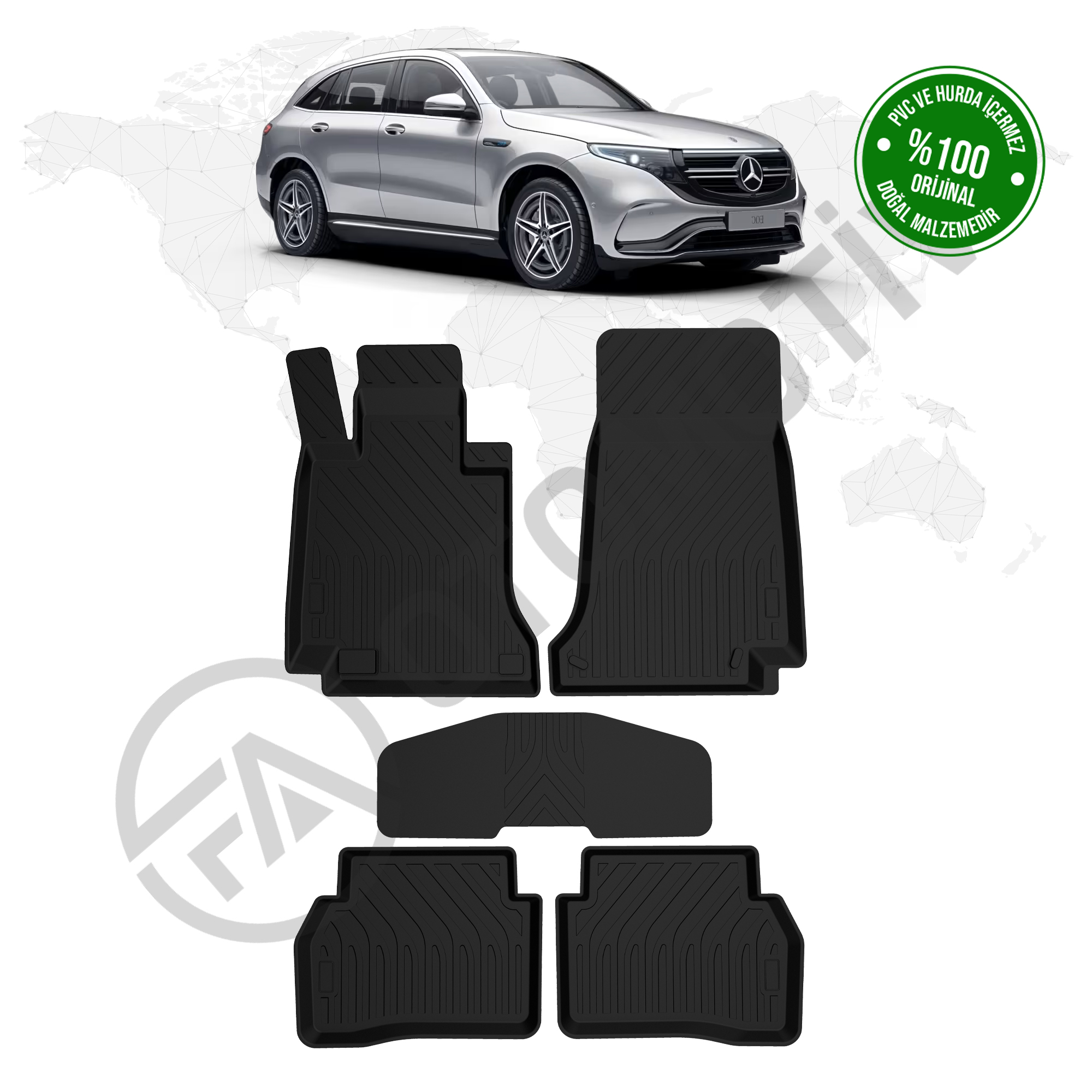 Mercedes EQC 4D Havuzlu Paspas 2019 Model Ve Sonrası