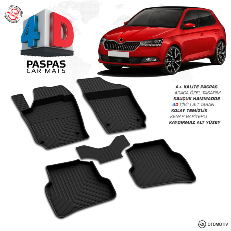 Skoda Fabia 4D Havuzlu Paspas 2018 - 2021 Model