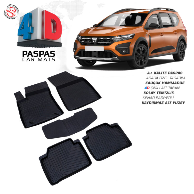 Dacia Jogger 4D Havuzlu Paspas 2022 Model Ve Sonrası