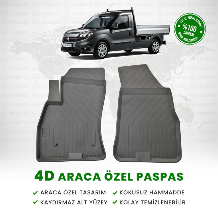 Fiat Pratico 4D Havuzlu Paspas (Ön 2 Parça) 2012 – 2023 Model