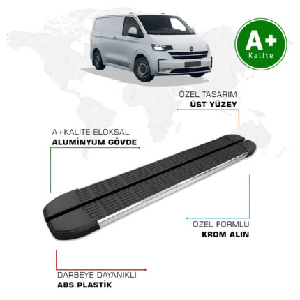 Volkswagen Transporter Yan Basamak Kısa Şasi 2025 Model ve Sonrası S-Line
