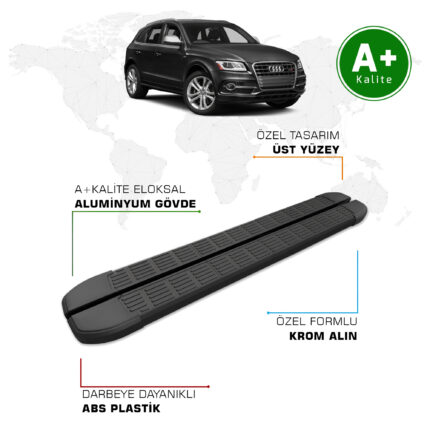 Audi Q5 Yan Basamak 2008 - 2016 Model S-Line Siyah