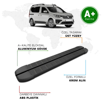Renault Express Yan Basamak 2021 Model ve Sonrası S-Line Siyah