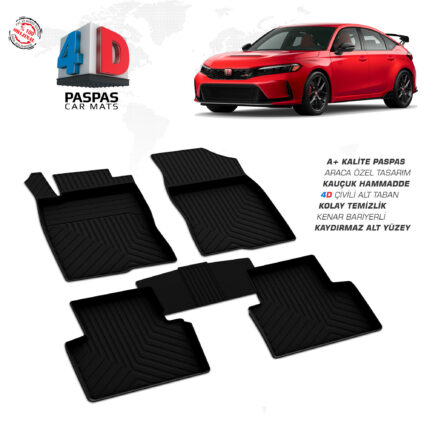 Honda Civic 4D Havuzlu Paspas 2022 Model ve Sonrası