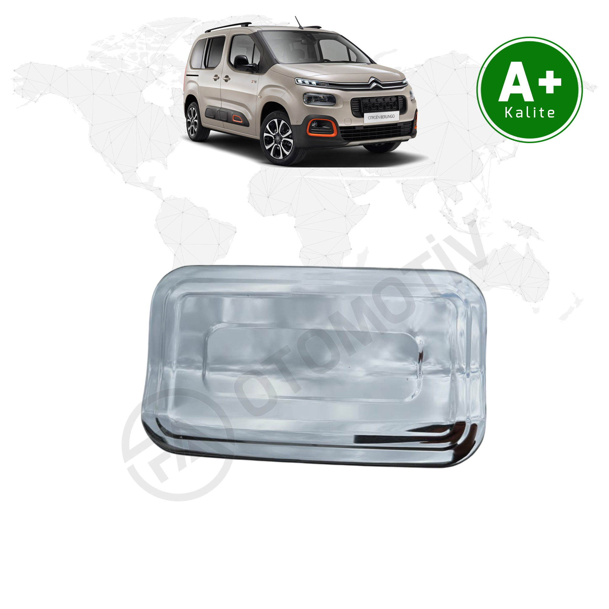 Citroen Berlingo Krom Depo Kapağı Kaplaması 2019 Model ve Sonrası