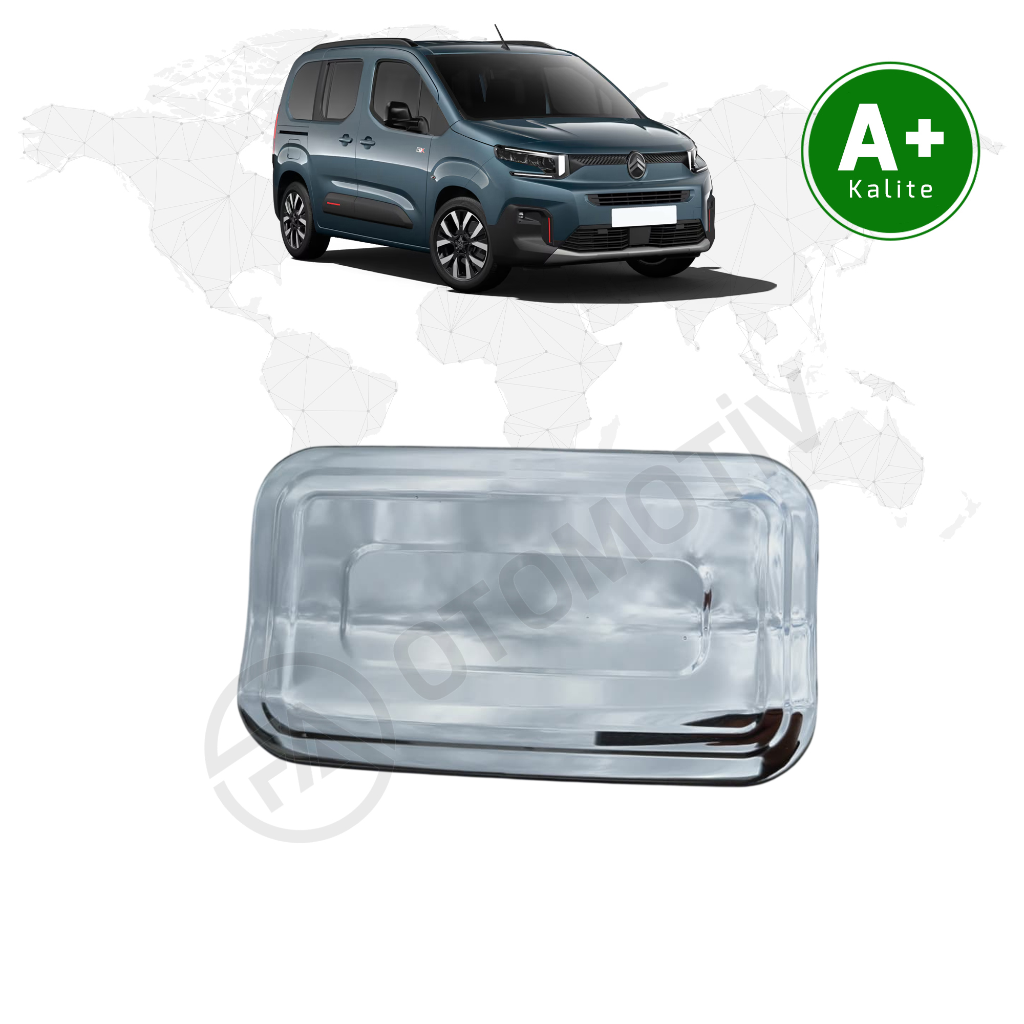 Citroen Berlingo Krom Depo Kapağı Kaplaması 2024 Model ve Sonrası