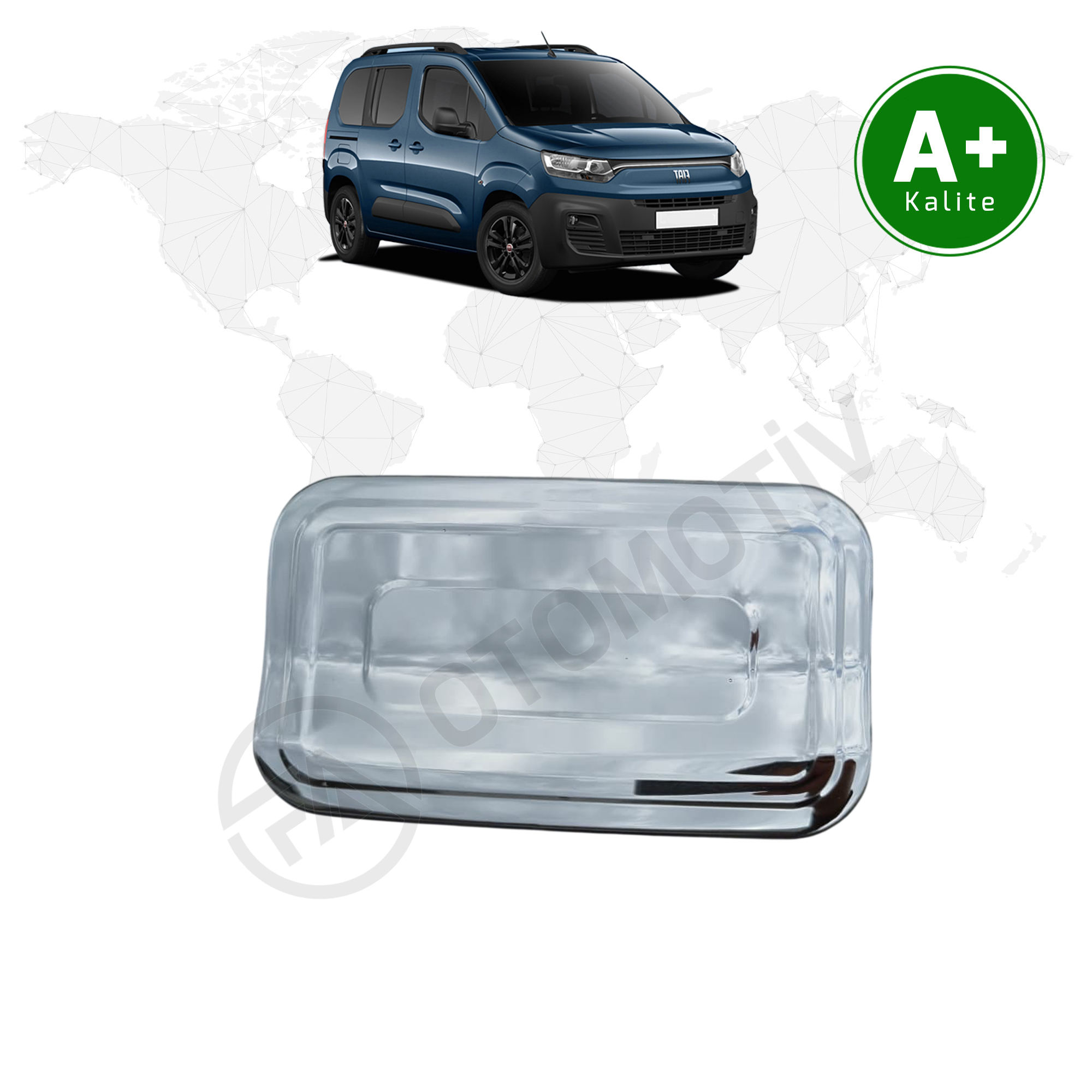 Fiat Doblo Krom Depo Kapağı Kaplaması 2023 Model ve Sonrası