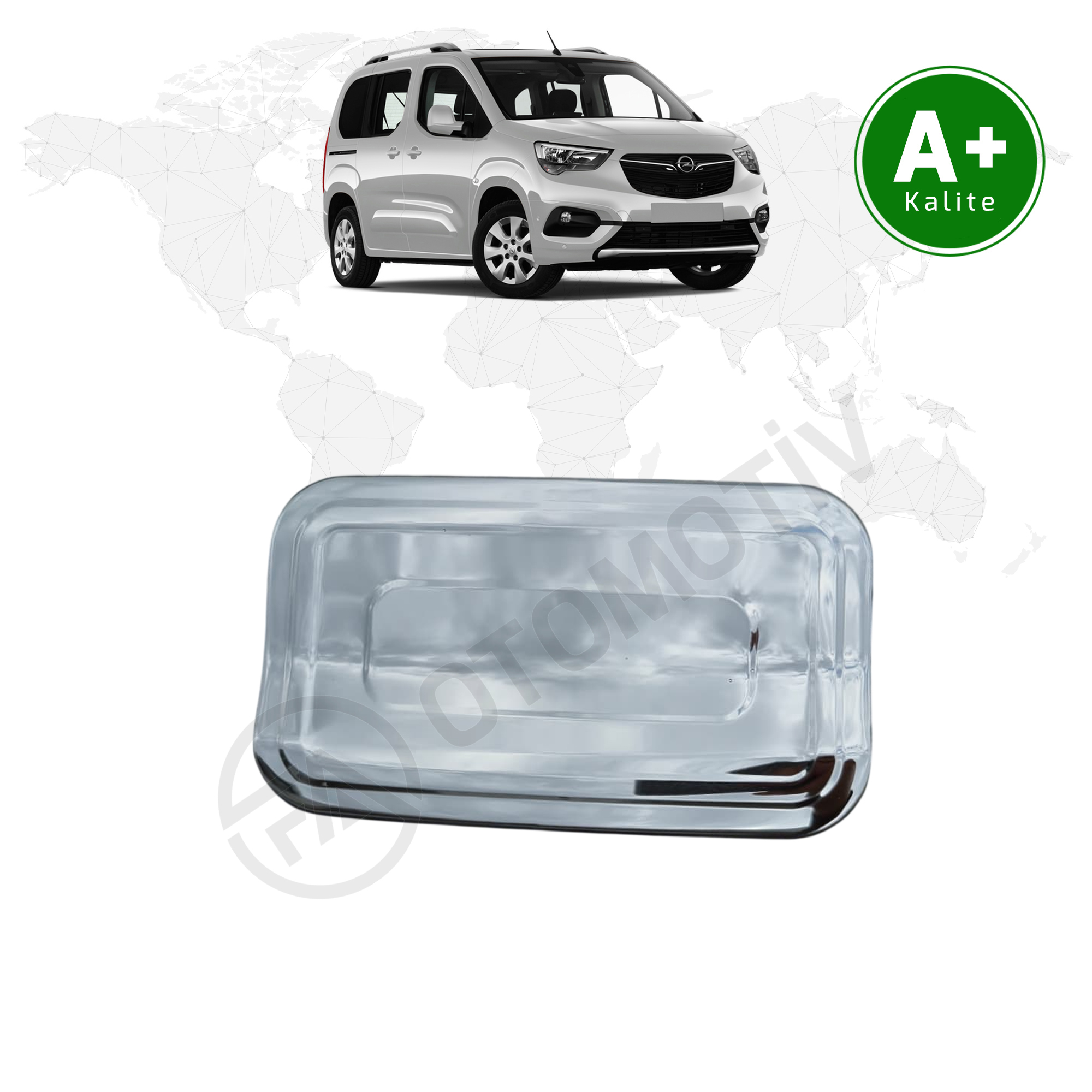 Opel Combo Krom Depo Kapağı Kaplaması 2019 Model ve Sonrası